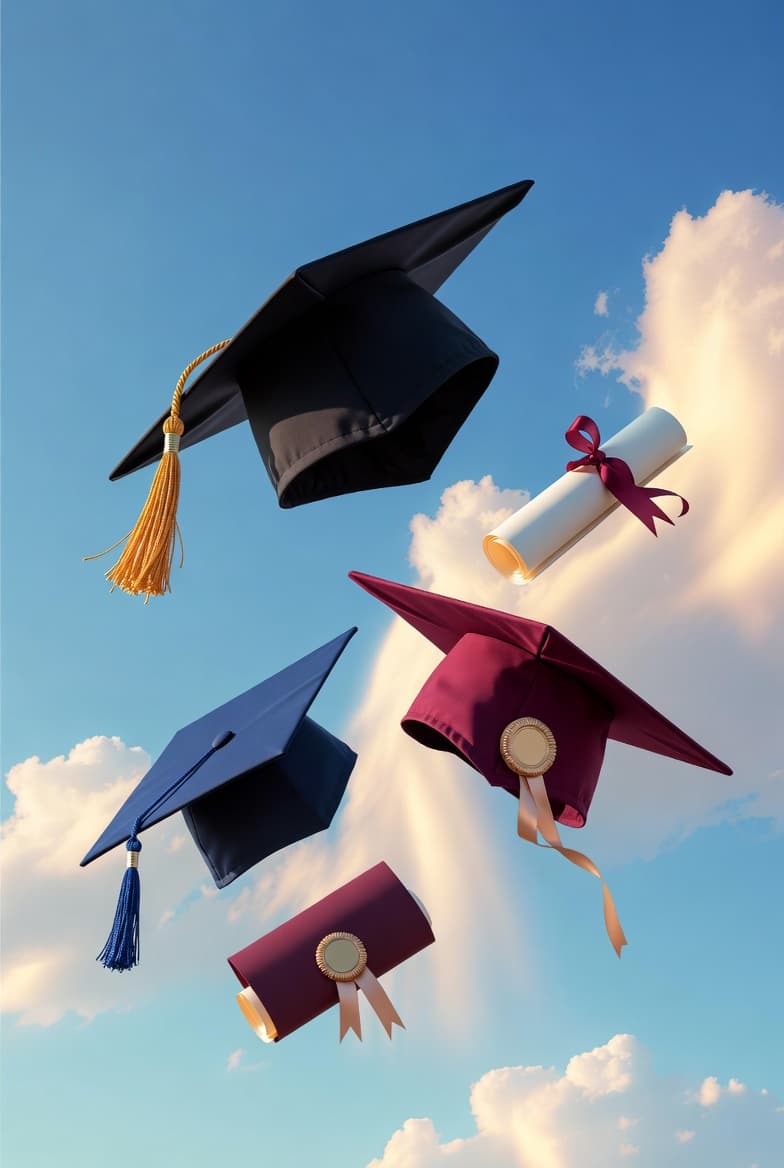 Flying Graduation Cap
